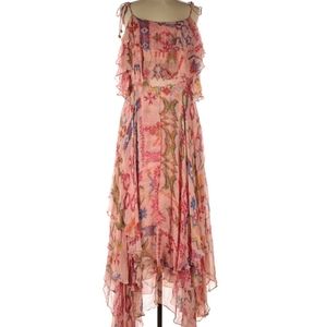 !! Hemant and Nandita silk peach enna maxi dress L